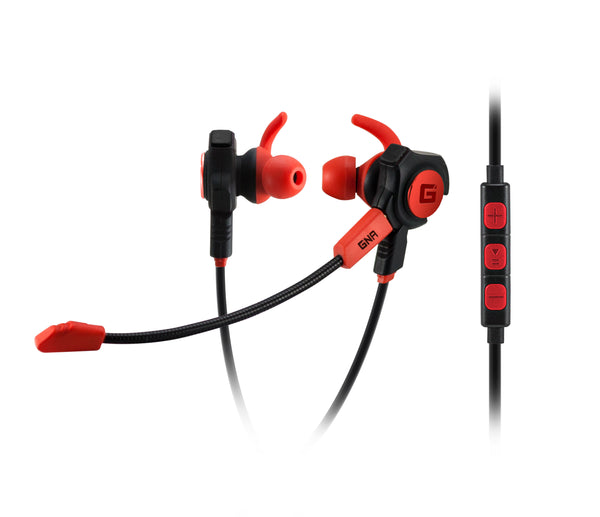 Gaming Earbuds with detachable boom mic and in-line mic, In-Ear Noise Isolation. Great for Nintendo Switch, PS4, Xbox, E-sports, Mobile devices and PC.